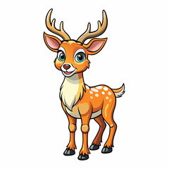 deer isolated on white