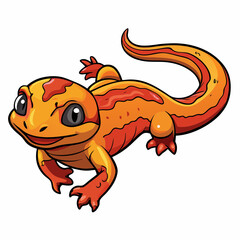 newt on a white background