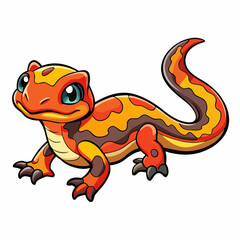 vector illustration of cartoon salamander