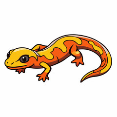 vector illustration of cartoon salamander