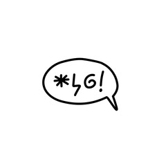 Swear word speech bubble