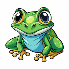 green frog cartoon
