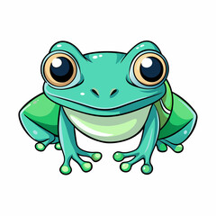 green frog cartoon