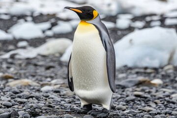 Fototapeta premium A group of lovely Antarctic penguins, with their round, plump bodies