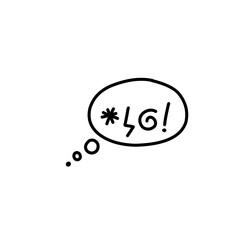 Swear word speech bubble