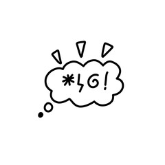 Swear word speech bubble