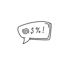 Swear word speech bubble