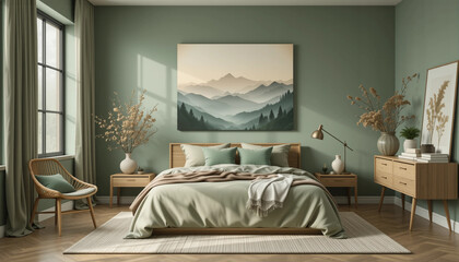 Misty Mountain Bedroom Wall Art
