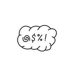 Swear word speech bubble