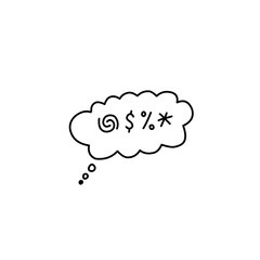 Swear word speech bubble