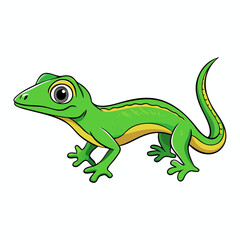 green anole cartoon vector
