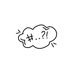 Swear word speech bubble