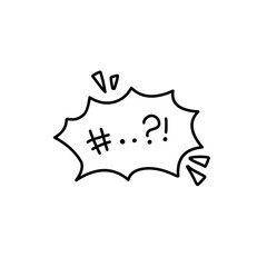 Swear word speech bubble