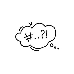 Swear word speech bubble
