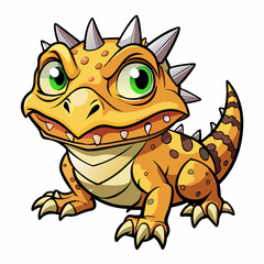 lizard isolated on white