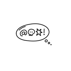 Swear word speech bubble