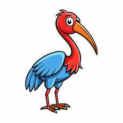 ibis isolated on white background