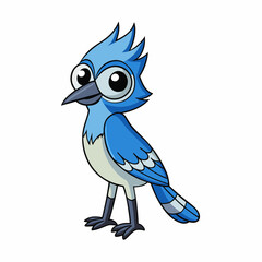  blue jay cartoon vector