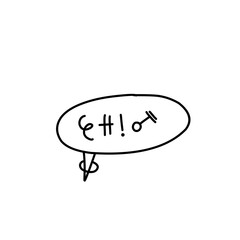 Swear word speech bubble