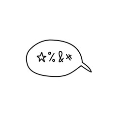 Swear word speech bubble