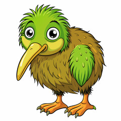 illustration of cartoon kiwi