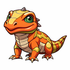 komodo dragon isolated on white