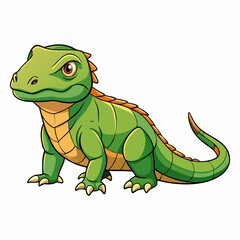 komodo dragon isolated on white