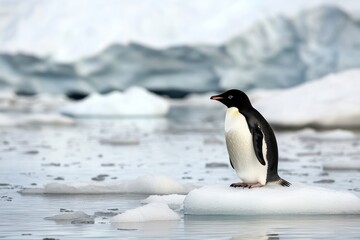 Naklejka premium A group of lovely Antarctic penguins, with their round, plump bodies