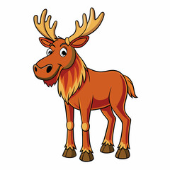 moose isolated on white