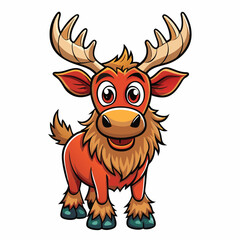 moose isolated on white