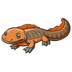 illustration of cartoon mudpuppy