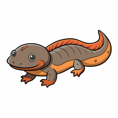 illustration of cartoon mudpuppy
