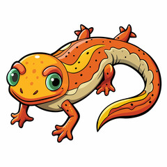 newt  on a white background