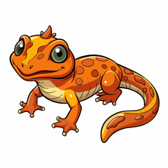 newt  on a white background