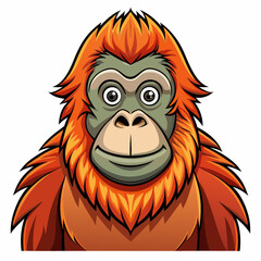 orangutan cartoon vector