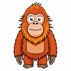 orangutan cartoon vector