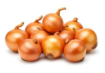 onions on a white background