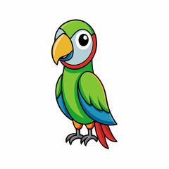 parrot on a white background