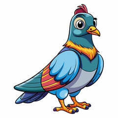 cartoon pigeon bird