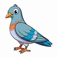 cartoon pigeon bird