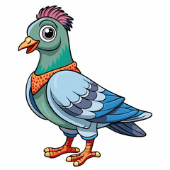 cartoon pigeon bird