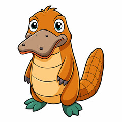 platypus cartoon vector