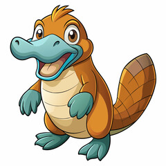 platypus cartoon vector