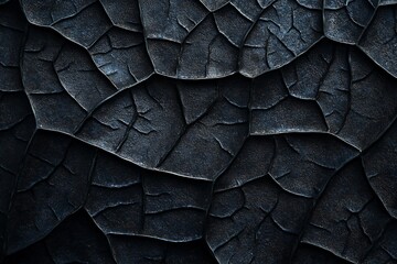 Close-up Photograph of Dark-Colored Leaf Venation