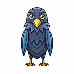 illustration of a cartoon raven 