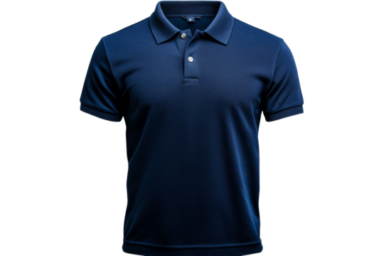 Stylish navy blue polo shirt with classic collar design