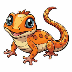 salamander on a white background