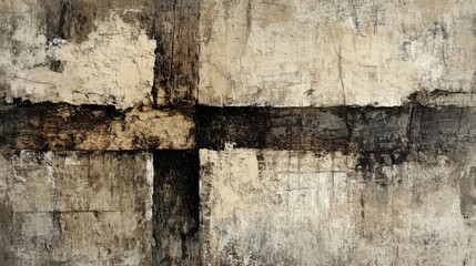 Obraz premium A textured, abstract close-up of a cross slice of wood, focusing on the unique grain and rustic feel.