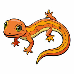 salamander on a white background