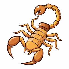 vector illustration of cartoon scorpion